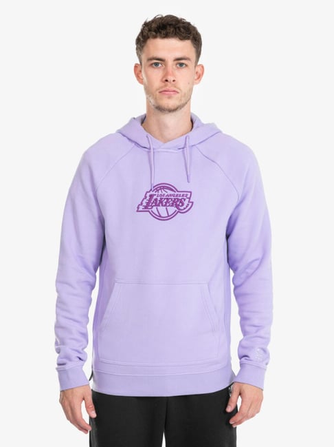 Tarmak by Decathlon Purple Slim Fit Printed Sports Hoodie
