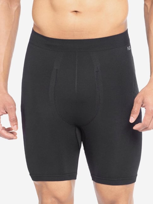 Flx by Decathlon Black Skinny Fit Sports Shorts