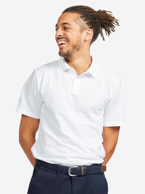 Inesis by Decathlon Snow White Slim Fit Sports Polo