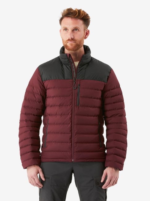 Forclaz by Decathlon Maroon Slim Fit Quilted Sports Hoodie-picture-36