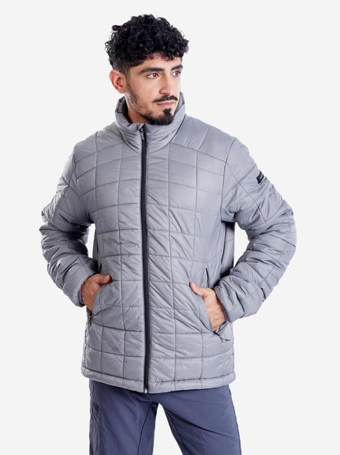 Forclaz by Decathlon Pewter Slim Fit Quilted Sports Jacket