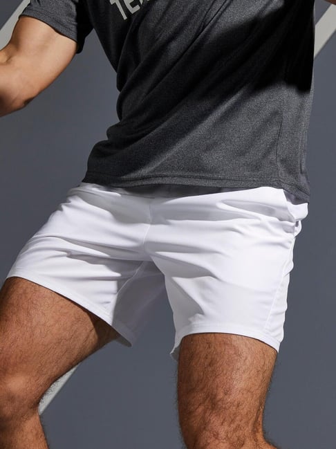 Artengo by Decathlon Snow White Slim Fit Sports Shorts