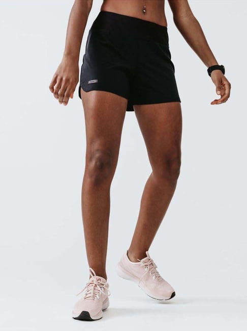KALENJI By Decathlon Black Plain Shorts