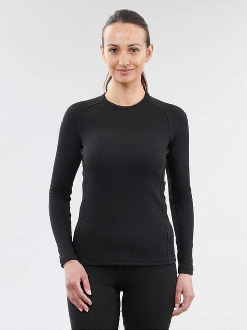Wedze by Decathlon Black Plain Thermal Top