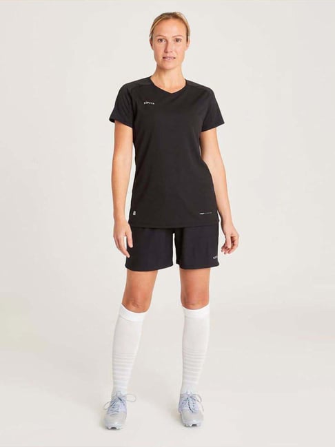 Kipsta by Decathlon Black Plain Shorts