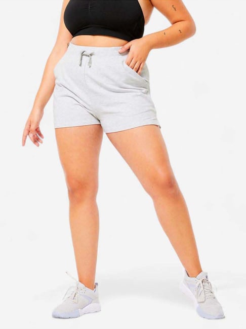 Domyos by Decathlon Pale Grey Plain Shorts