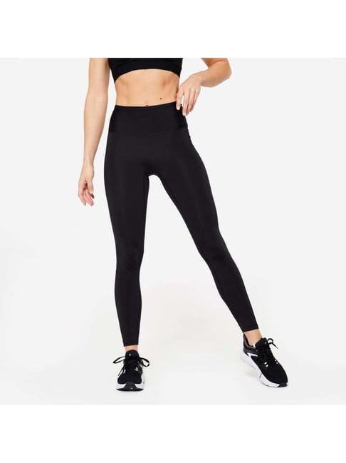 Domyos by Decathlon Black Plain Leggings