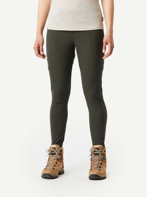 Forclaz by Decathlon Olive Plain Leggings