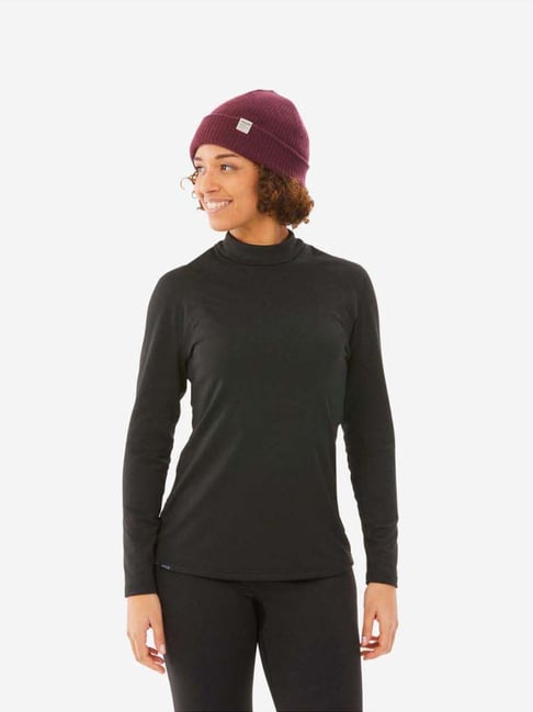 Wedze by Decathlon Black Plain Thermal Top