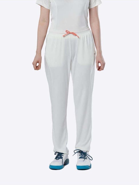 FLX White Plain Sports Trousers