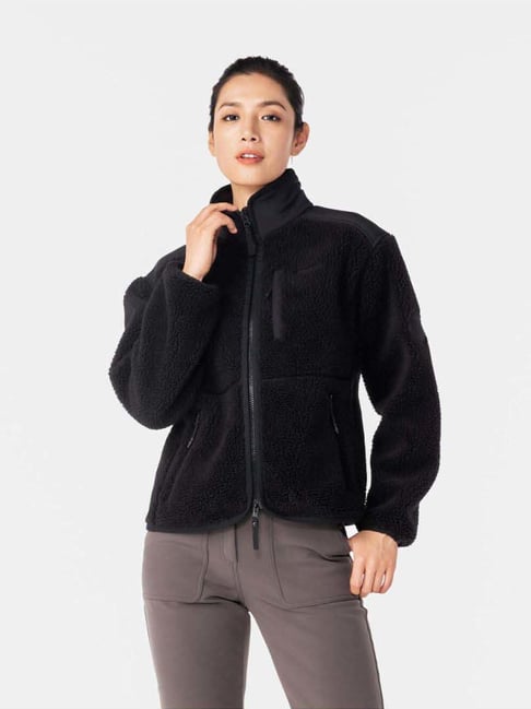 Quechua by Decathlon Black Plain Fleece Jacket