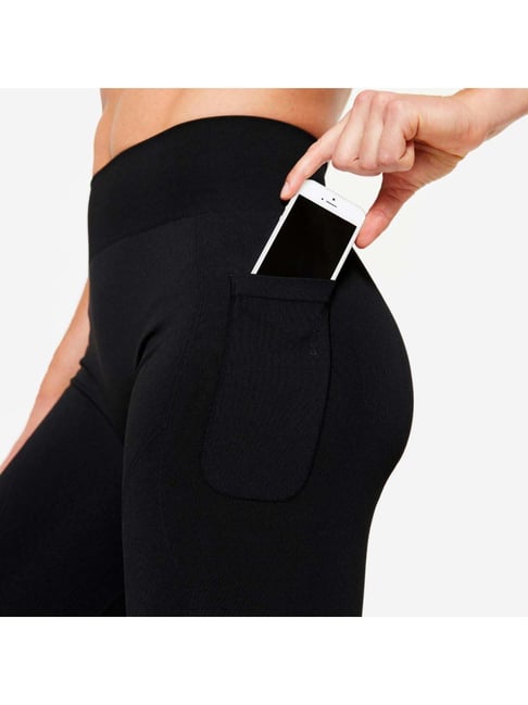 Domyos by Decathlon Black Plain Leggings