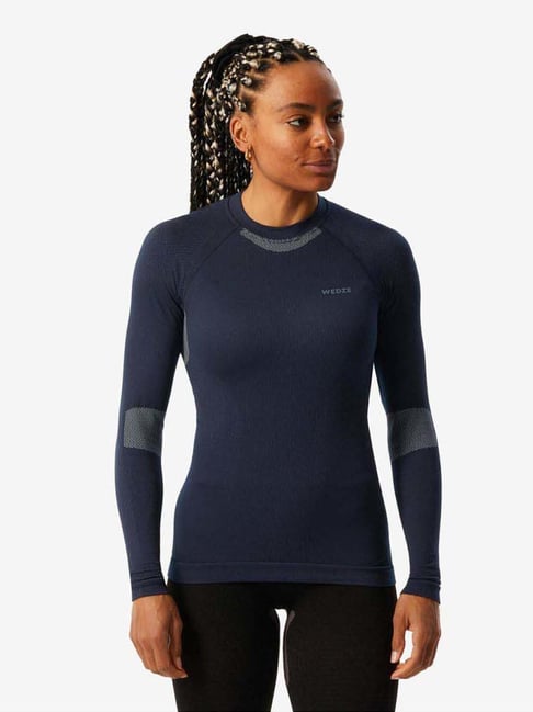 Decathlon Base Layer Roll Neck Wedze By Decathlon Asphalt Blue