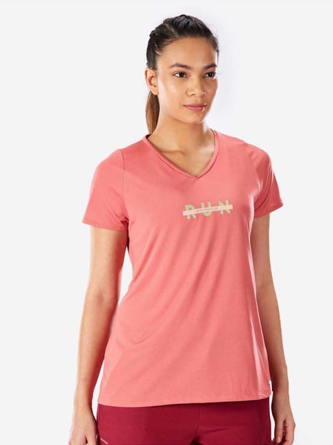 Red Shirts Decathlon Kalenji Shirt Kiprun Care Men's Running