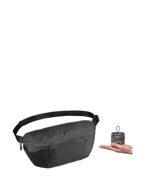 Forclaz by Decathlon Black Solid Cross Body Bag