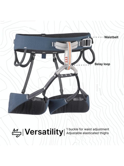 Simond by Decathlon Mens Harness For Rock Climbing And Mountaineering  Vertika Blue