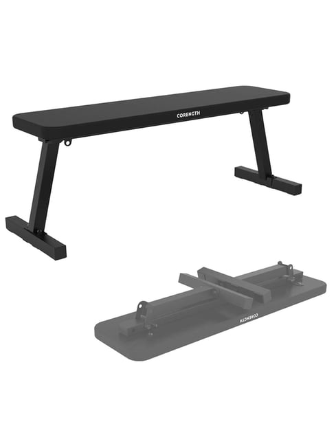 Corength by Decathlon Gym Bench 100, Foldable, Max Weight 200 Kg, Beginner,  Delivered Assembled