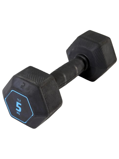 Corength by Decathlon kg Cross Training and Weight Training Hexagonal  Dumbbell Black