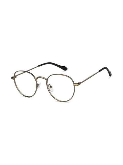 Lenskart Blu LB E14131 Gold Full Rim Round Computer Glasses