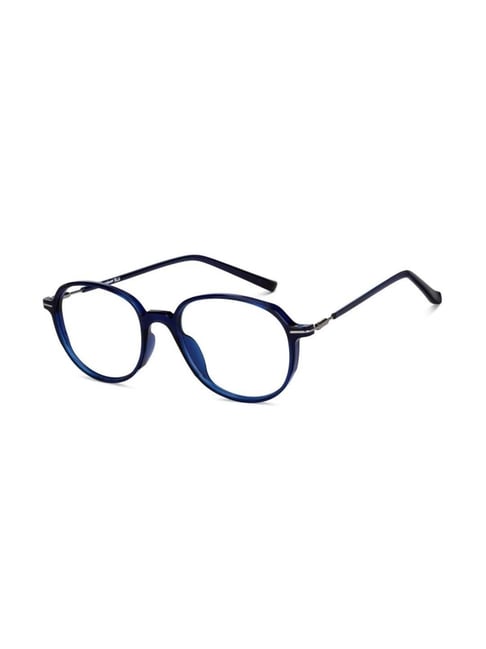 Lenskart Blu LB E14792 Blue Full Rim Round Zero Power Computer Glasses