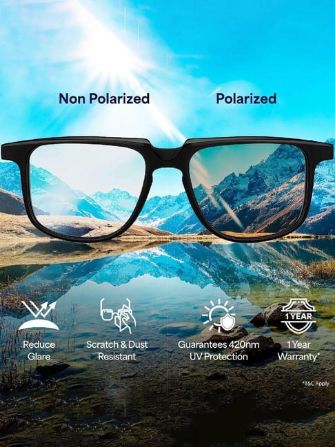 Vincent Chase Green Geometric Polarised and UV Protected Lens Unisex  Sunglasses