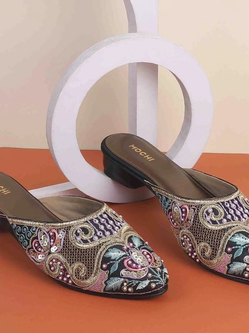 Mochi Women's Black Mule Shoes