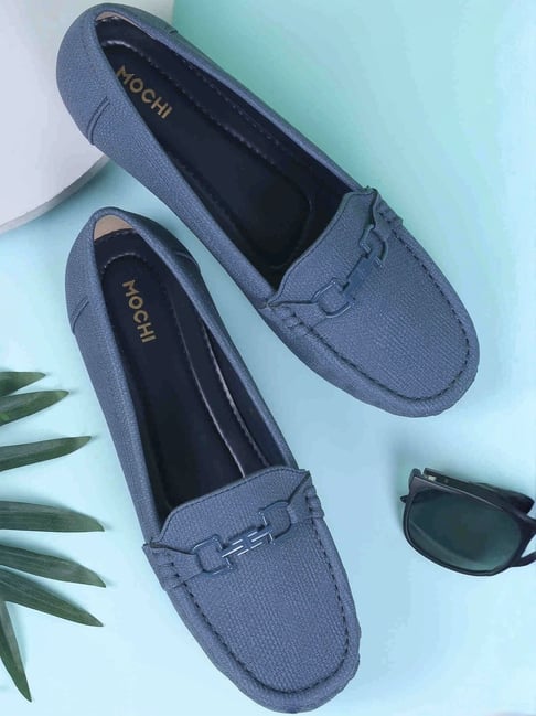 Mochi Women's Blue Casual Loafers-picture-45