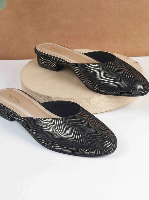 Metro Women's Gold Mule Shoes