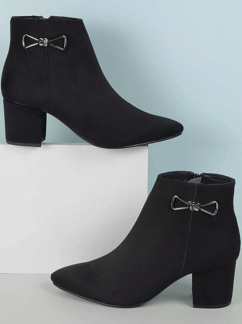 Mochi Women's Black Casual Booties