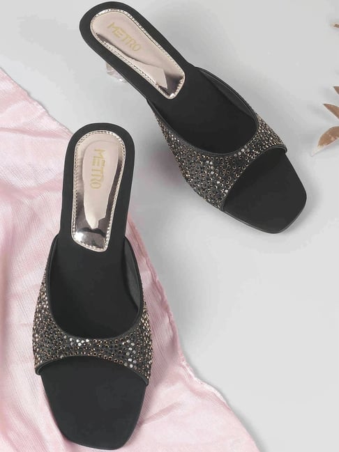 Metro Women's Black Casual Sandals-picture-41