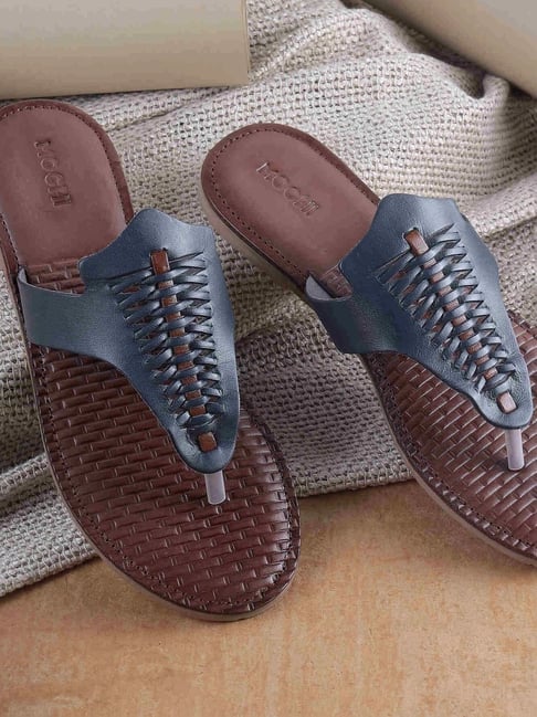 Mochi Women's Navy Blue T-Strap Sandals-picture-33