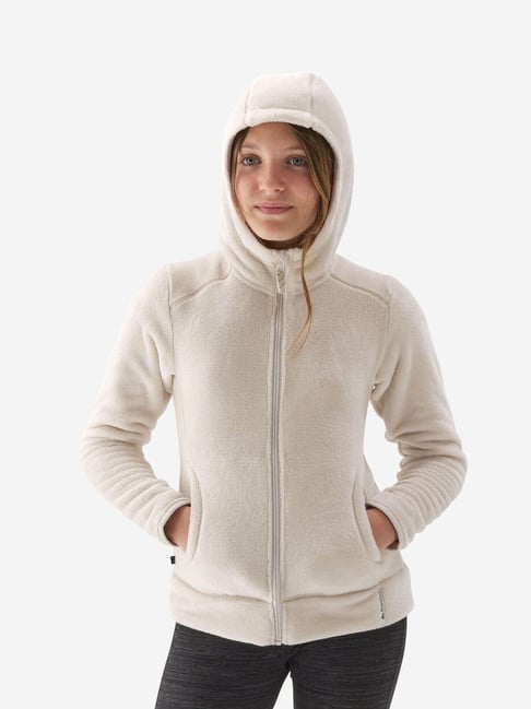 Quechua by Decathlon Kids Off White Hiking Fleece Jacket-picture-30
