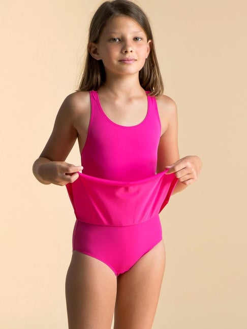Nabaiji by Decathlon Kids Magenta Swimming Costume