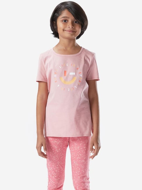 Domyos by Decathlon Kids Old Pink Printed T-Shirt-picture-25