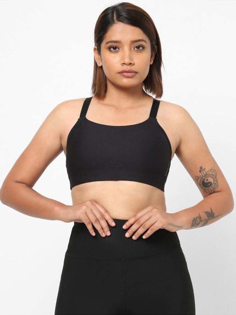 Domyos by Decathlon Black Plain Sports Bra