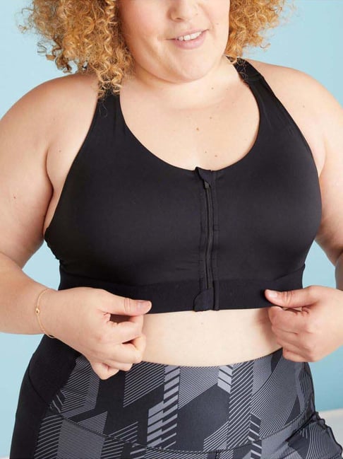 Domyos by Decathlon Black Plain Sports Bra