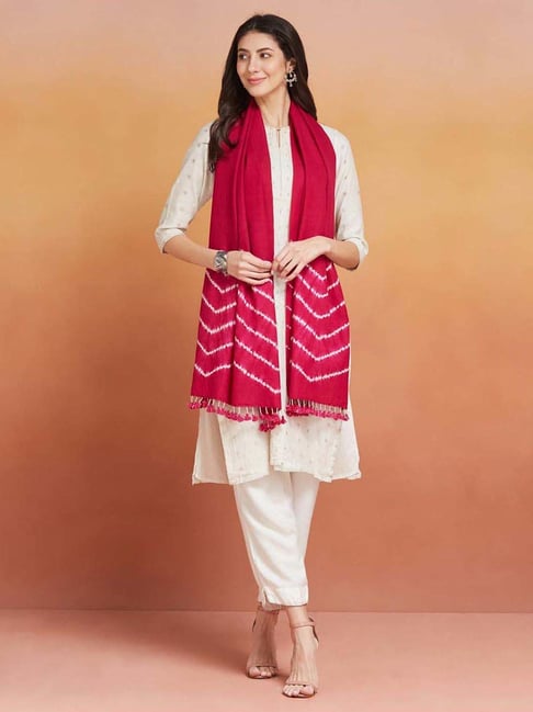 Fabindia Pink Printed Dupatta-image-21