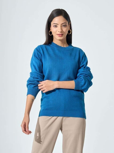 SALT Attire Blue Plain Sweater-picture-17