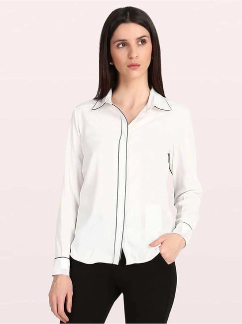 SALT Attire White Plain Shirt-picture-17