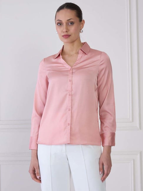 SALT Attire Pink Plain Shirt-picture-13