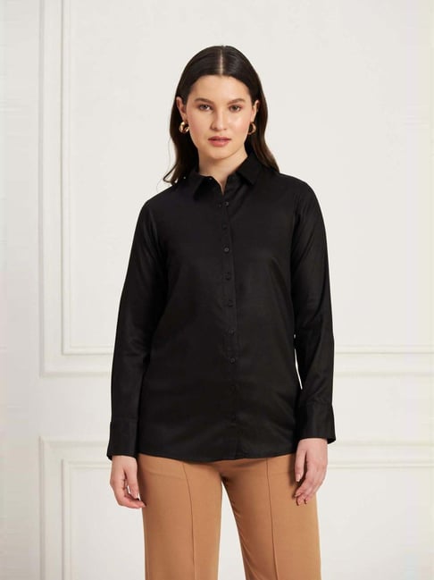 SALT Attire Black Plain Shirt-picture-15