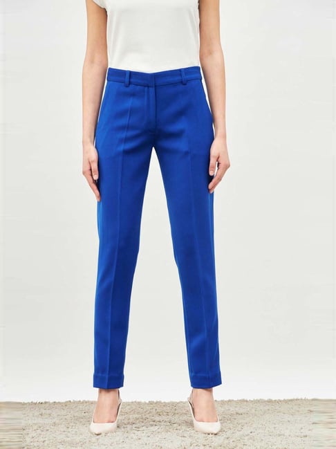 SALT Attire Blue Plain Trousers-picture-29