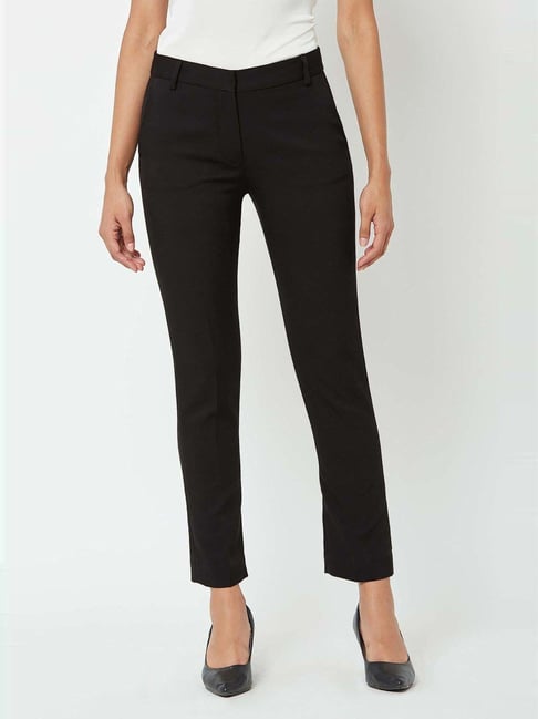 SALT Attire Black Plain Trousers-picture-18