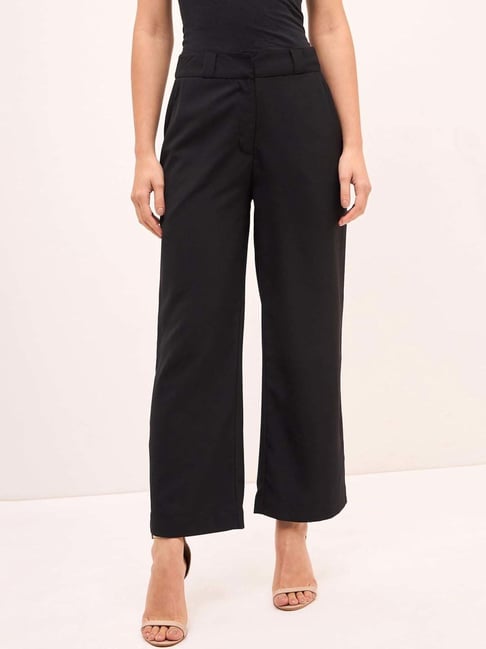 SALT Attire Black Plain Trousers-picture-28