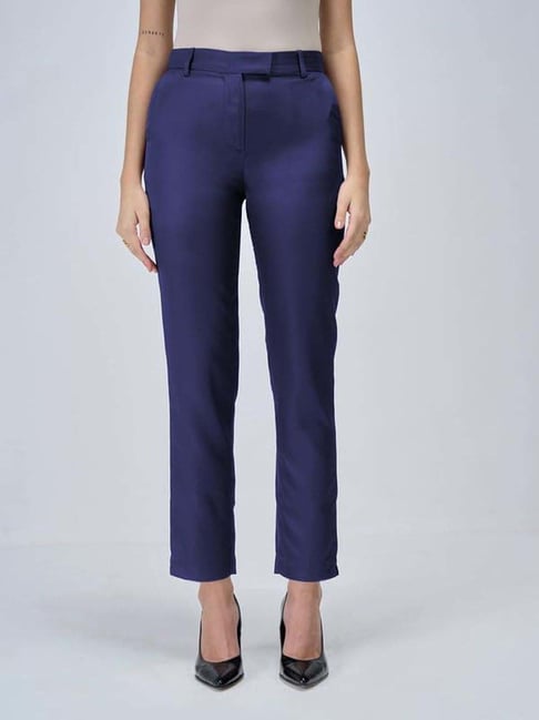 SALT Attire Blue Plain Trousers-picture-21