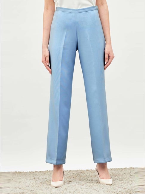SALT Attire Blue Plain Trousers-picture-20