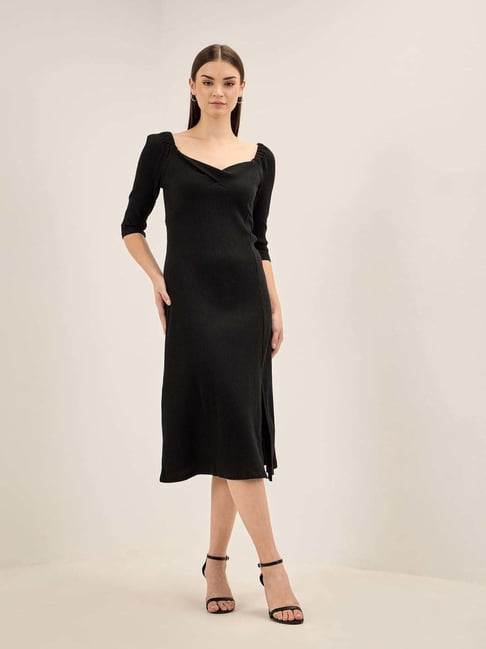 SALT Attire Black Plain Dress-picture-24
