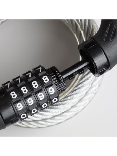 Elops by Decathlon Cycle Lock Cable 120 with Number Grey