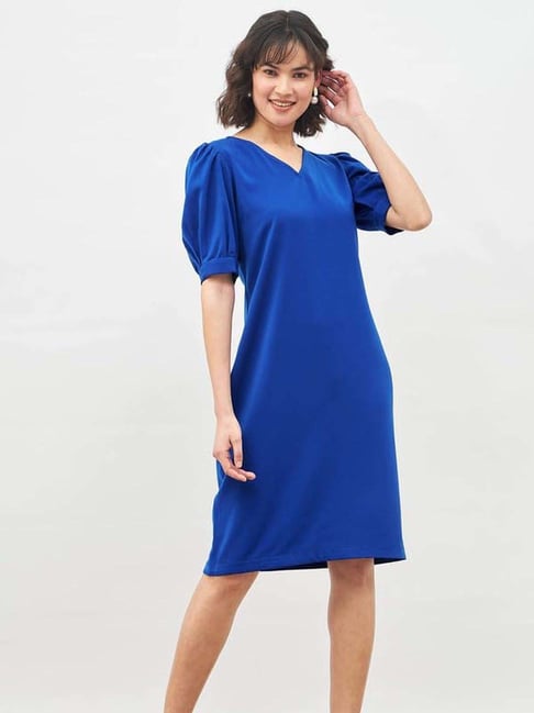 SALT Attire Blue Plain Dress-picture-23