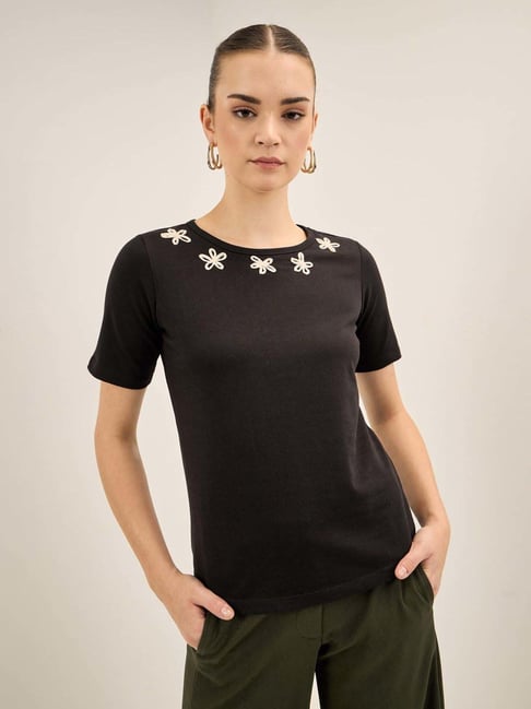 SALT Attire Black & White Plain Top-picture-34